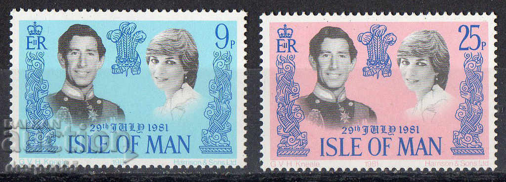 1981. Isle of Man. The royal wedding - Prince Charles and Lady Diana.