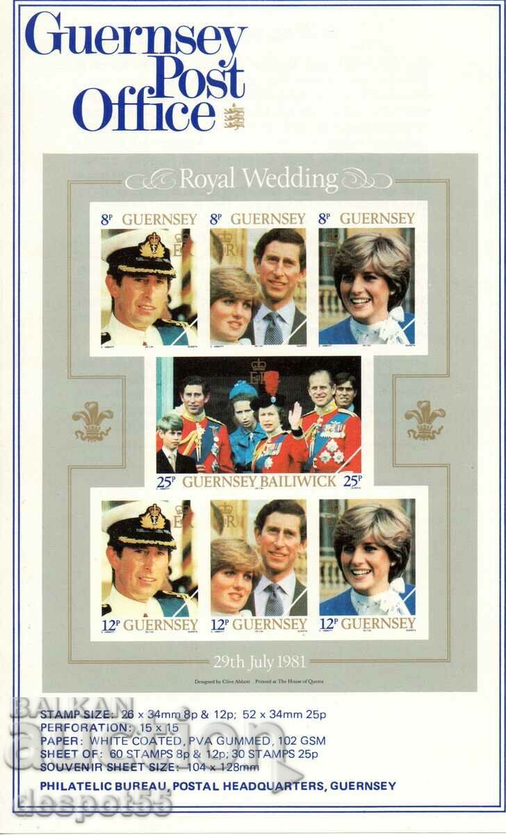 1981. Guernsey. Βασιλικός Γάμος - Πρίγκιπας Κάρολος και Λαίδη Νταϊάνα. με τιμή 5.30 BGN | € 2.71 1981. Guernsey. Βασιλικός Γάμος - Πρίγκιπας Κάρολος και Λαίδη Νταϊάνα. με τιμή 5.30 BGN | € 2.71