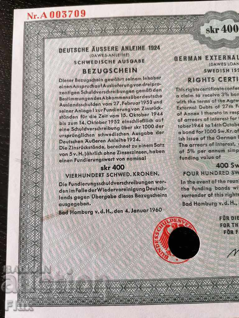 Reich bond 20 stamps External debt in crowns 1924 with price 12.00 BGN | € 6.14 Reich bond 20 stamps External debt in crowns 1924 with price 12.00 BGN | € 6.14