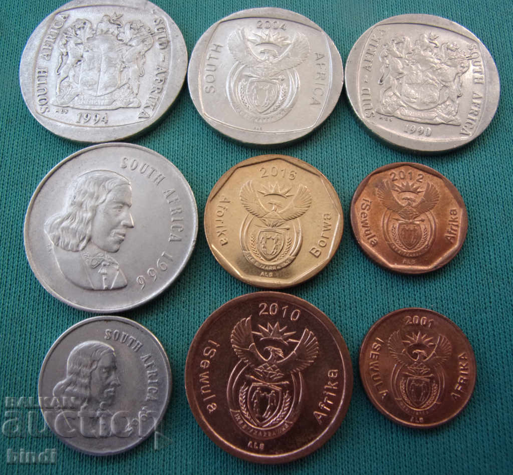 Lotul de monede din Africa de Sud 1966 - 2016 cu preț € 3.97 | 7.76 BGN