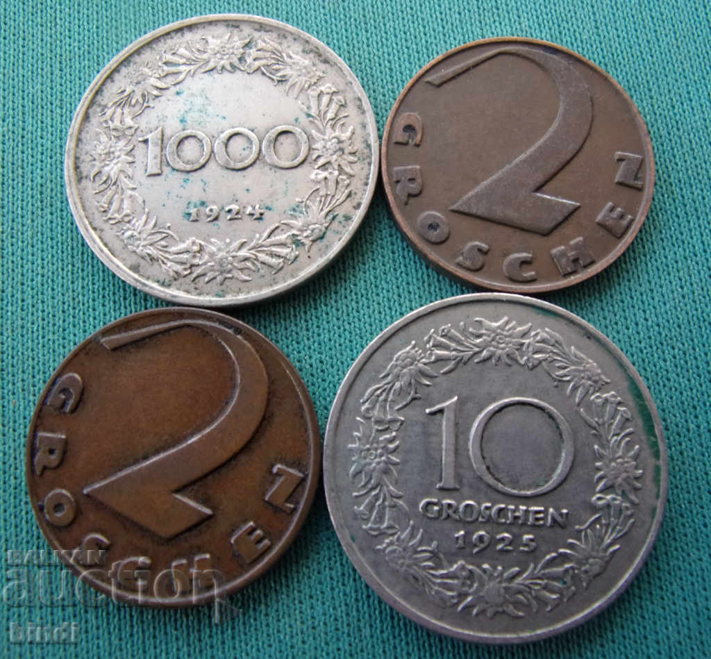 Monede Lot Austria 1924 - 1935 cu preț € 4.17 | 8.16 BGN