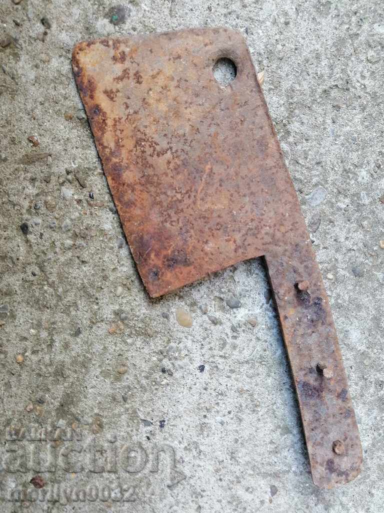 Old forged saber, ax, pole, blade, wrought iron - 7 Old forged saber, ax, pole, blade, wrought iron - 7