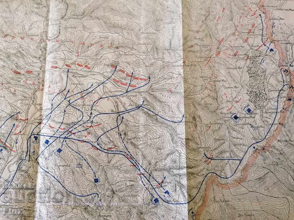 Harta veche Divizia a 3-a balcanică la 15 și 16 octombrie 1915 - 7