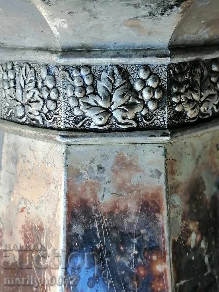 Old metal vase thick silver plated Art Deco with price 79.00 BGN | € 40.39 Old metal vase thick silver plated Art Deco with price 79.00 BGN | € 40.39