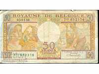 BELGIA BELGIE 50,00 - 50 Franc număr 1956