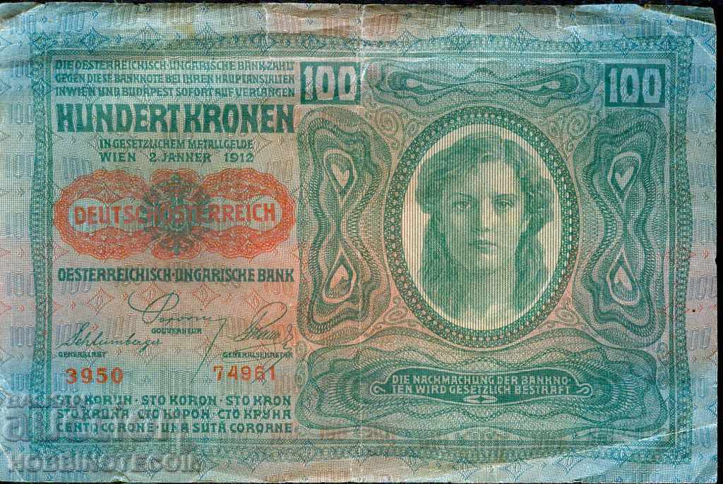 GERMANIA AUSTRIA 100 - numărul - numărul 1912 - 1