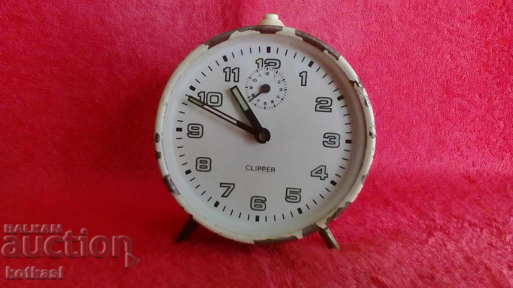 Стар настолен Часовник Будилник Клипер CLIPPER
