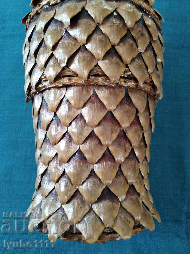 Auction Glass bottle - decoupage Auction Glass bottle - decoupage