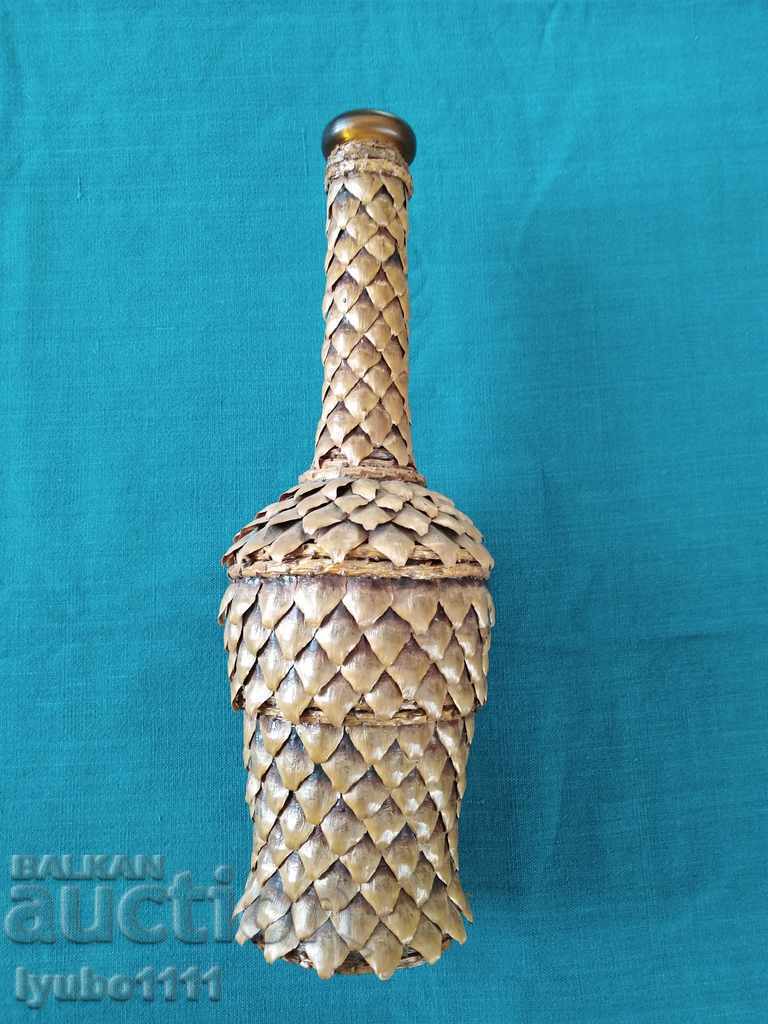 Стъклена бутилка - декупаж Стъклена бутилка - декупаж