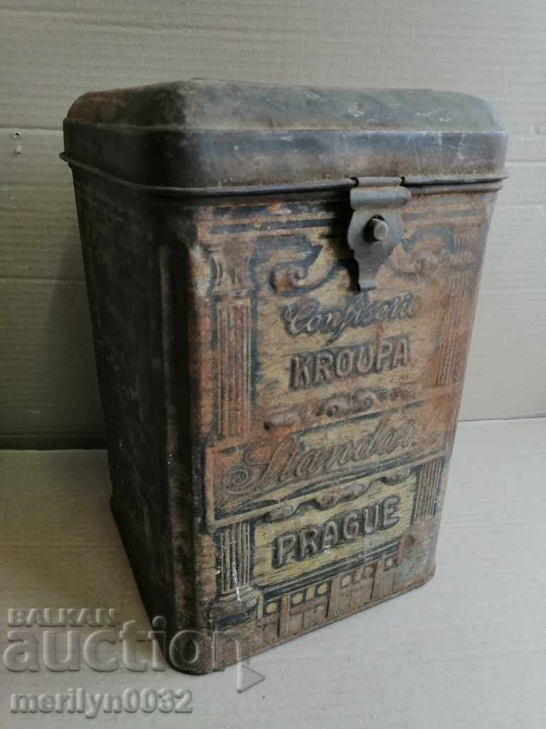 Old Czech metal box box