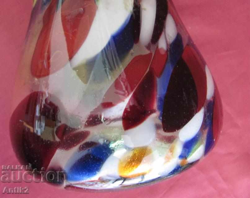 Antique Morano Crystal Glass Large Vase - 6