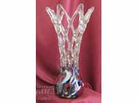 Antique Morano Crystal Glass Large Vase