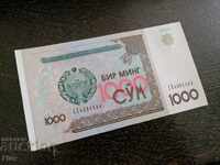 Bancnotă - Uzbekistan - 1000 sumă UNC | 2001.