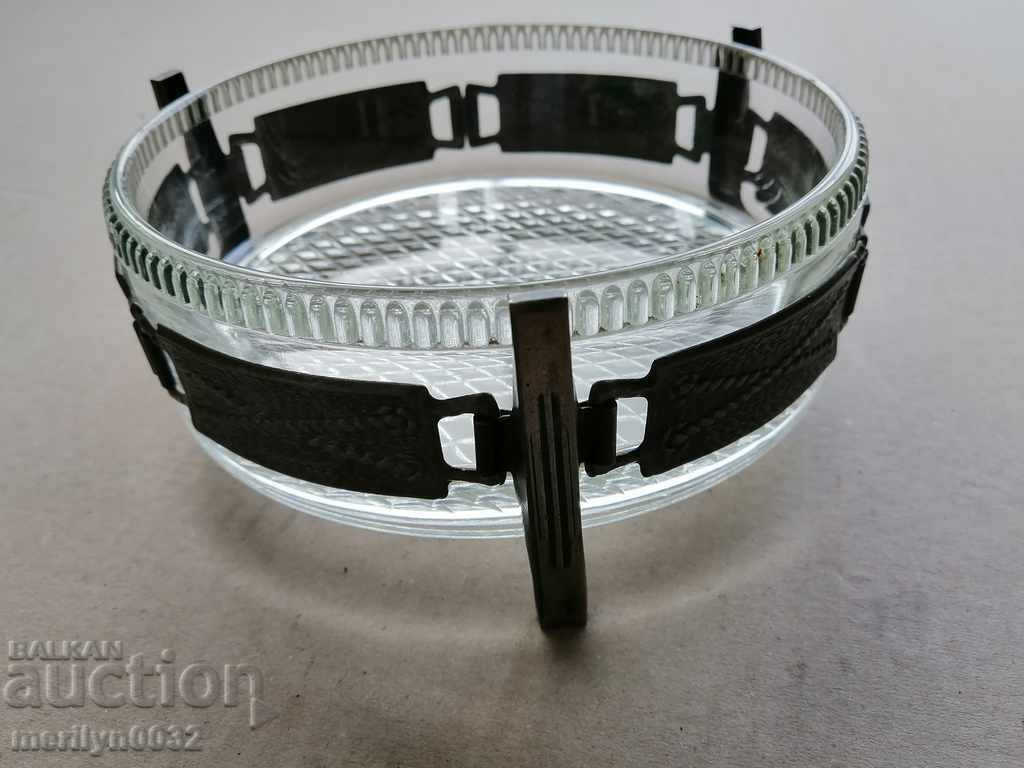 Old glass sugar bowl, candy box, dish - 7 Old glass sugar bowl, candy box, dish - 7