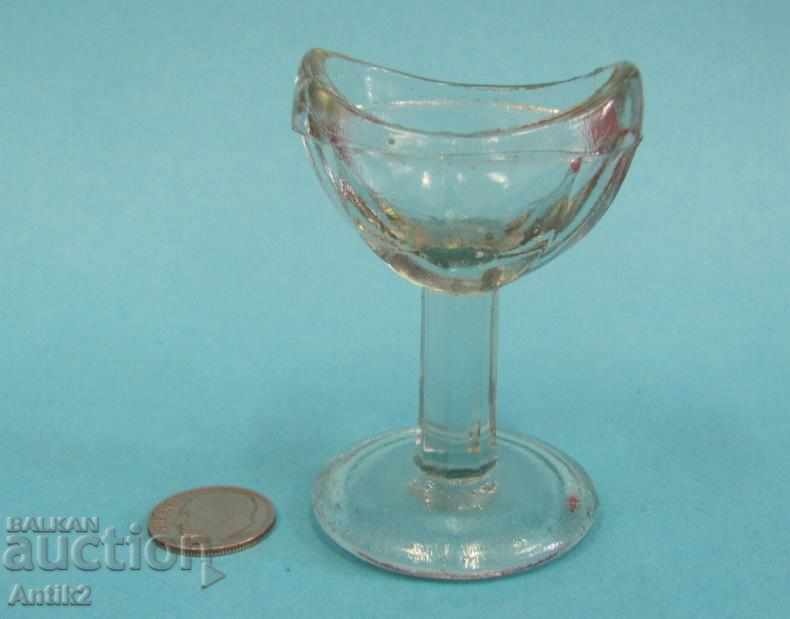 19th Century Antique Medical Glass Eye Cup - 7