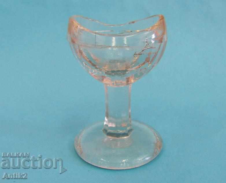 Cupa pentru ochi din sticlă medicală din secolul 19