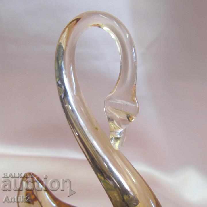 Delivery of Old Morano Crystal Swan Figurine Delivery of Old Morano Crystal Swan Figurine