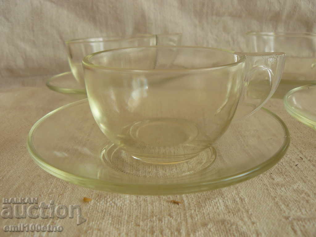 Auction SIMAX Coffee Glass Service Czechoslovakia Unused Auction SIMAX Coffee Glass Service Czechoslovakia Unused