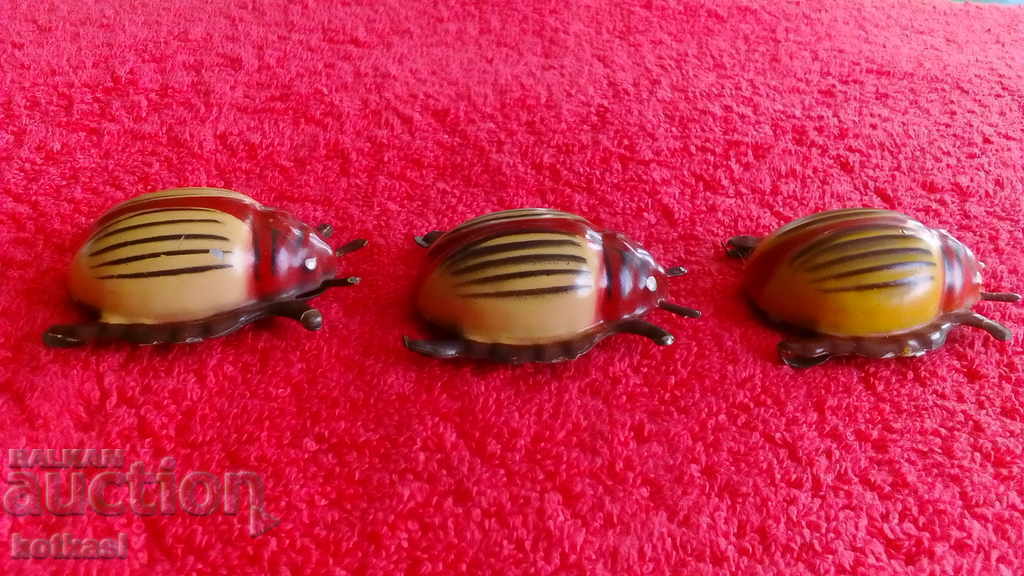 Lot 3 pcs. metal toys Ladybugs Scarab Beetles - 5 Lot 3 pcs. metal toys Ladybugs Scarab Beetles - 5