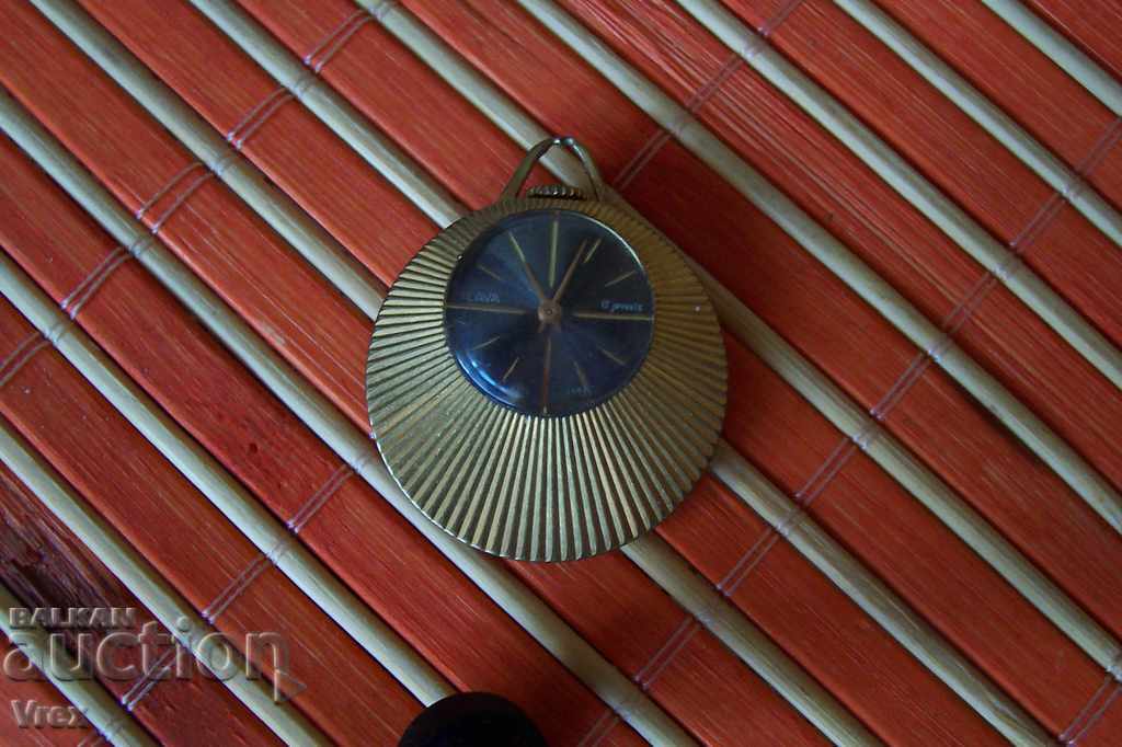 SLAVA mechanical clock Gold plated - 5 SLAVA mechanical clock Gold plated - 5