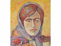 Σχέδιο εικόνων παλαιού συγγραφέα Πορτρέτο μιας βουλγαρικής γυναίκας