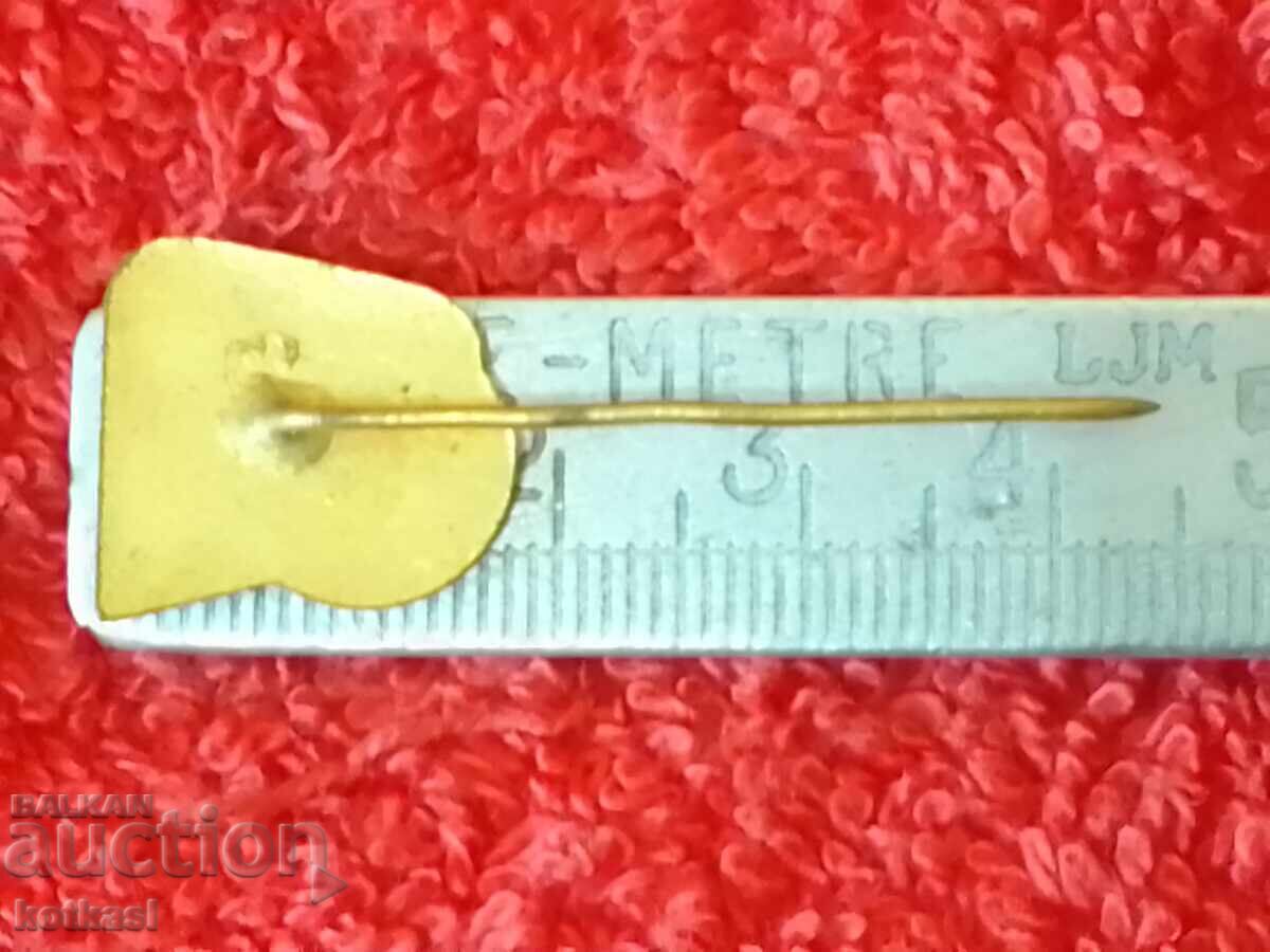 Old social badge bronze pin enamel V.KOLAROV Sofia Elprom with price 10.50 BGN | € 5.37 Old social badge bronze pin enamel V.KOLAROV Sofia Elprom with price 10.50 BGN | € 5.37