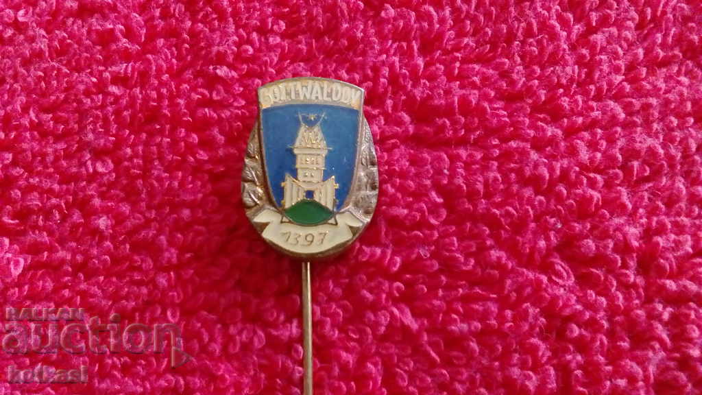 Auction Old social badge bronze pin city GOTTWALDOV Czechoslovakia Auction Old social badge bronze pin city GOTTWALDOV Czechoslovakia