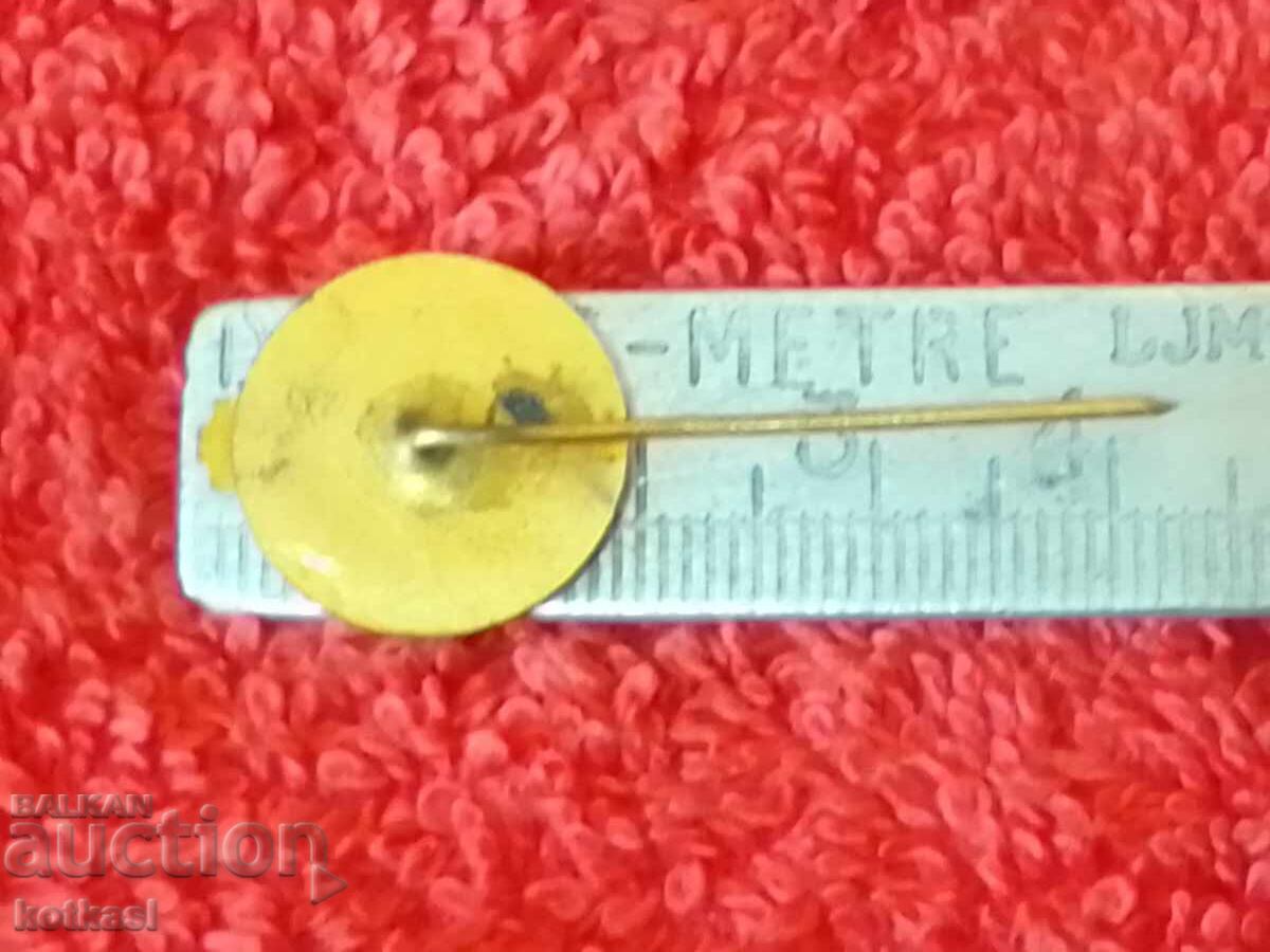 Old metal badge bronze pin enamel bulb light with price 5.50 BGN | € 2.81 Old metal badge bronze pin enamel bulb light with price 5.50 BGN | € 2.81