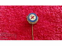 Old metal bronze needle badge