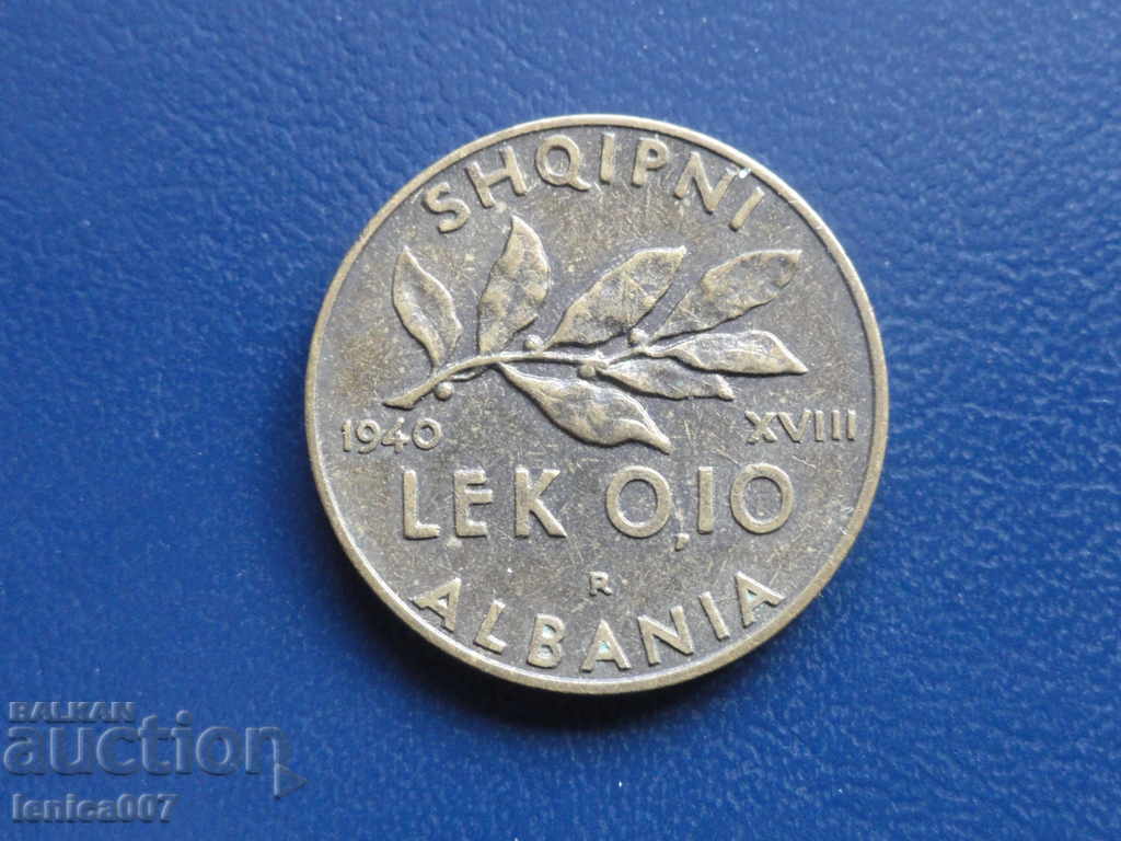Auction Albania 1940 - 0.10 light (R) Auction Albania 1940 - 0.10 light (R)