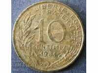 Франция 10 сантима 1981г