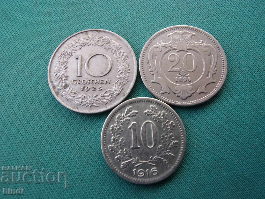 Monede Lot Austria 1894-1925 cu preț € 2.84 | 5.55 BGN