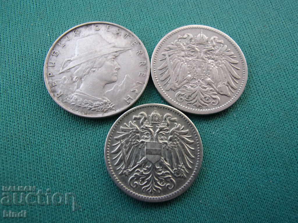 Австрия  Лот Монети  1894-1925