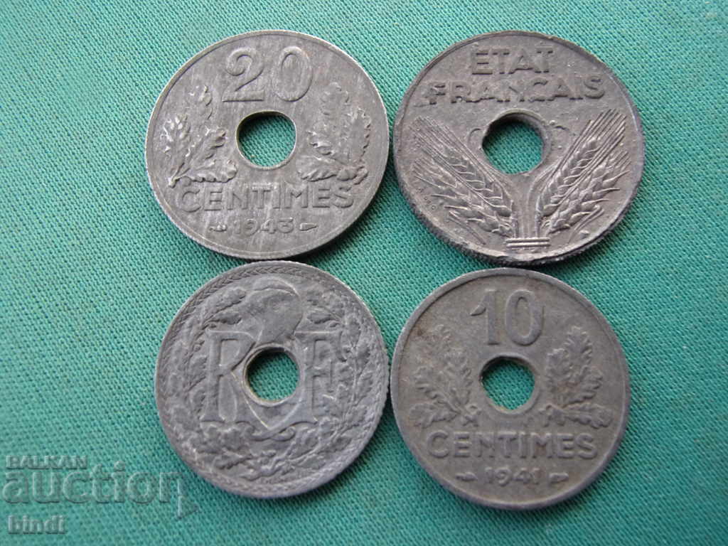 Franța Lot Monede 1941-1943 cu preț € 4.54 | 8.88 BGN