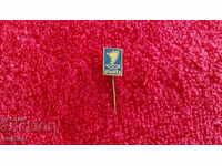 Old metal bronze badge needle Lithuania