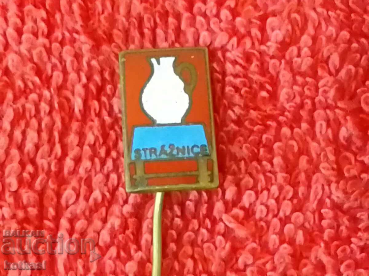 Old metal bronze pin badge STRAZNICE Slovenia - 6 Old metal bronze pin badge STRAZNICE Slovenia - 6