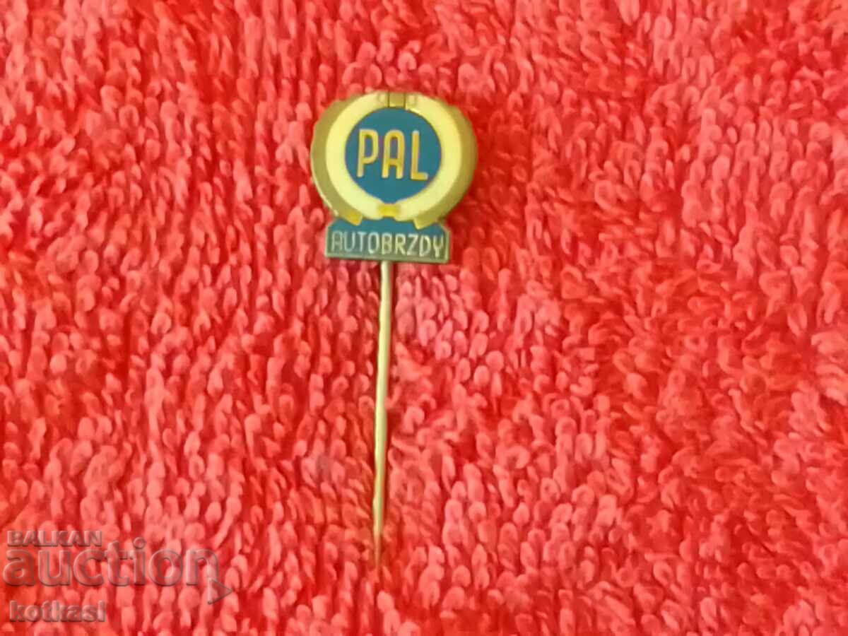 Old solid metal PAL AUTOBRZDY bronze pin badge - 5 Old solid metal PAL AUTOBRZDY bronze pin badge - 5