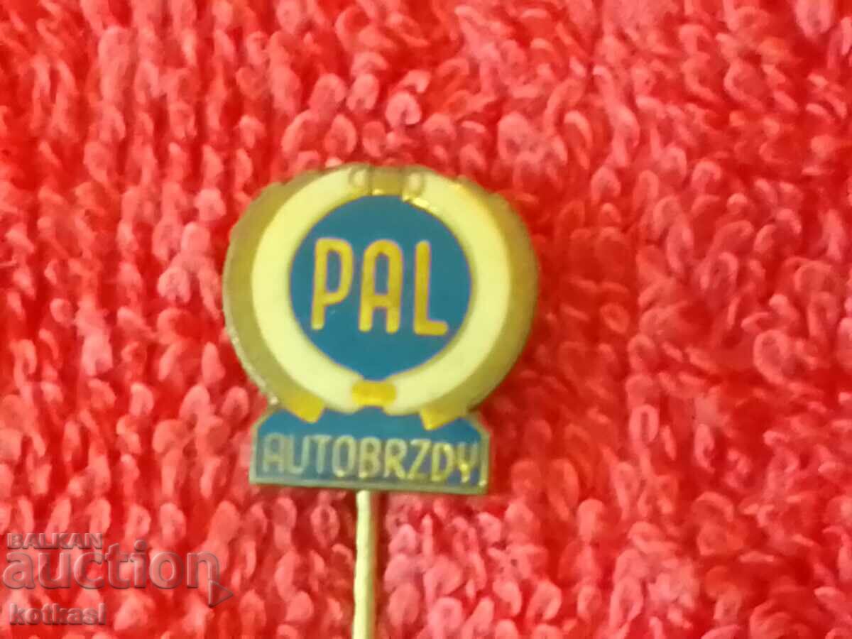 Old solid metal PAL AUTOBRZDY bronze pin badge - 6 Old solid metal PAL AUTOBRZDY bronze pin badge - 6