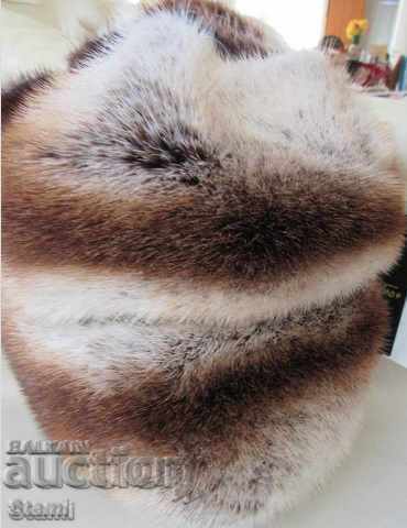 Елегантна кожена дамска шапка от норка, нова - 6 Елегантна кожена дамска шапка от норка, нова - 6