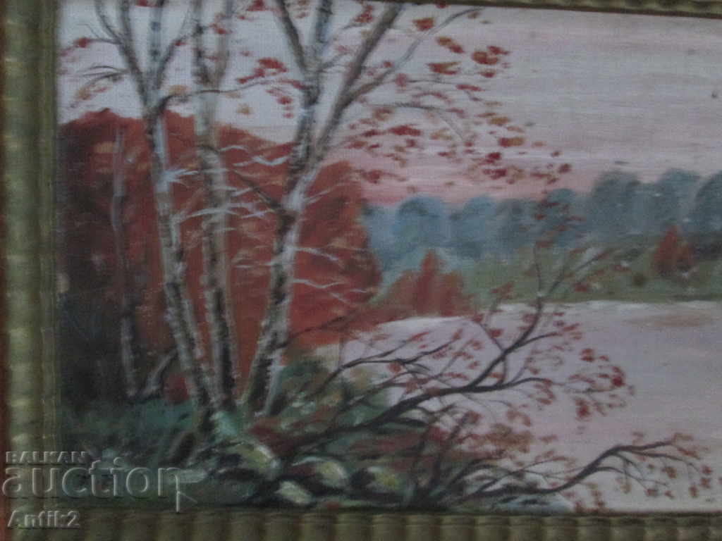 Auction  19c Original oil painting, canvas, signed, 33x18cm