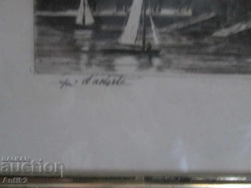 19c Original engraving, signed, 24x19cm with price 180.00 BGN | € 92.03