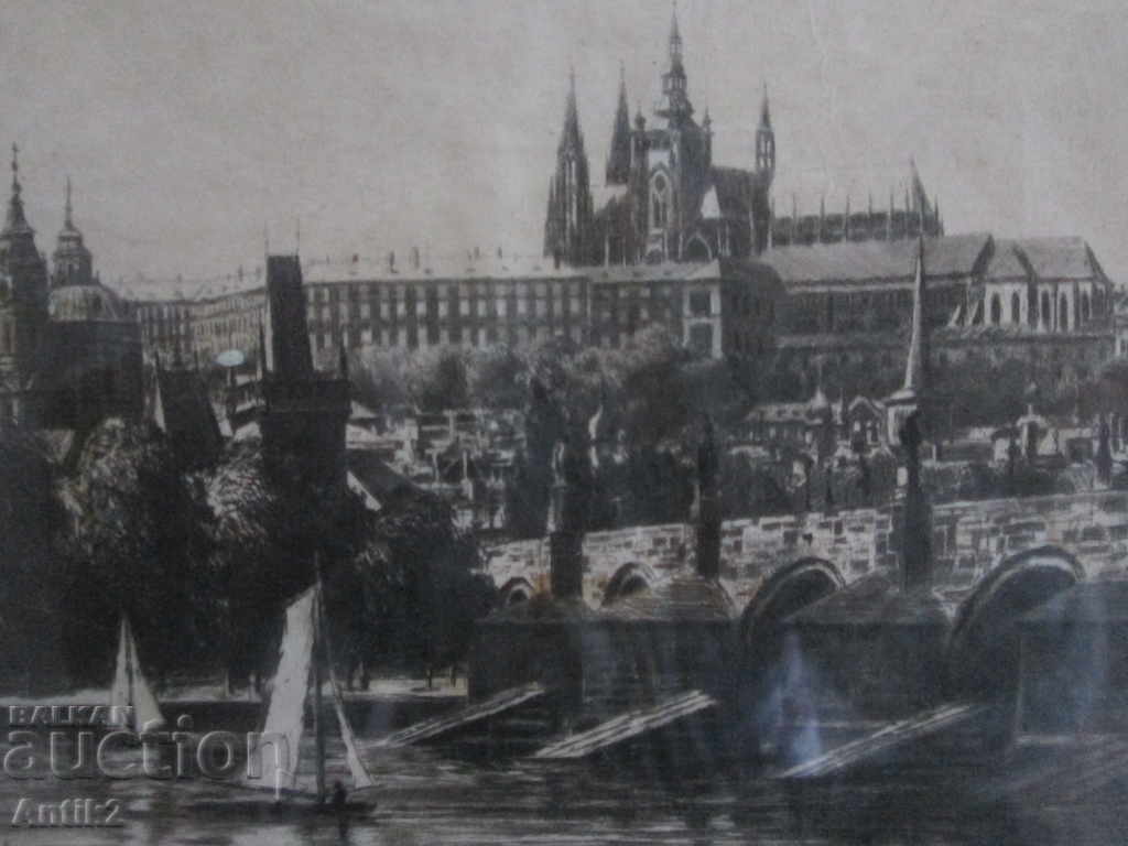 Delivery of 19c Original engraving, signed, 24x19cm