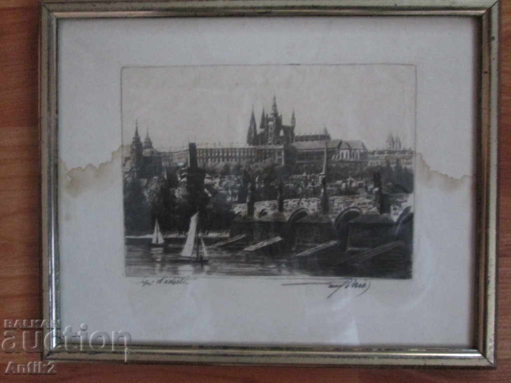 19c Original engraving, signed, 24x19cm - 7