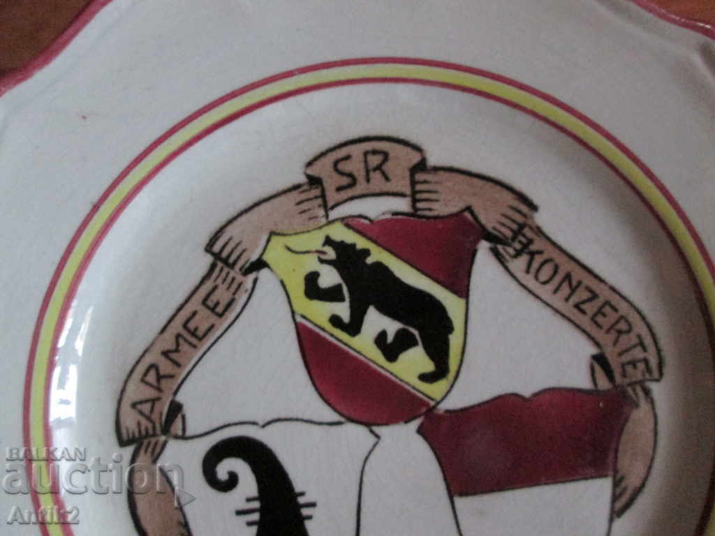 Auction 1942 original porcelain decorative plate marked Auction 1942 original porcelain decorative plate marked