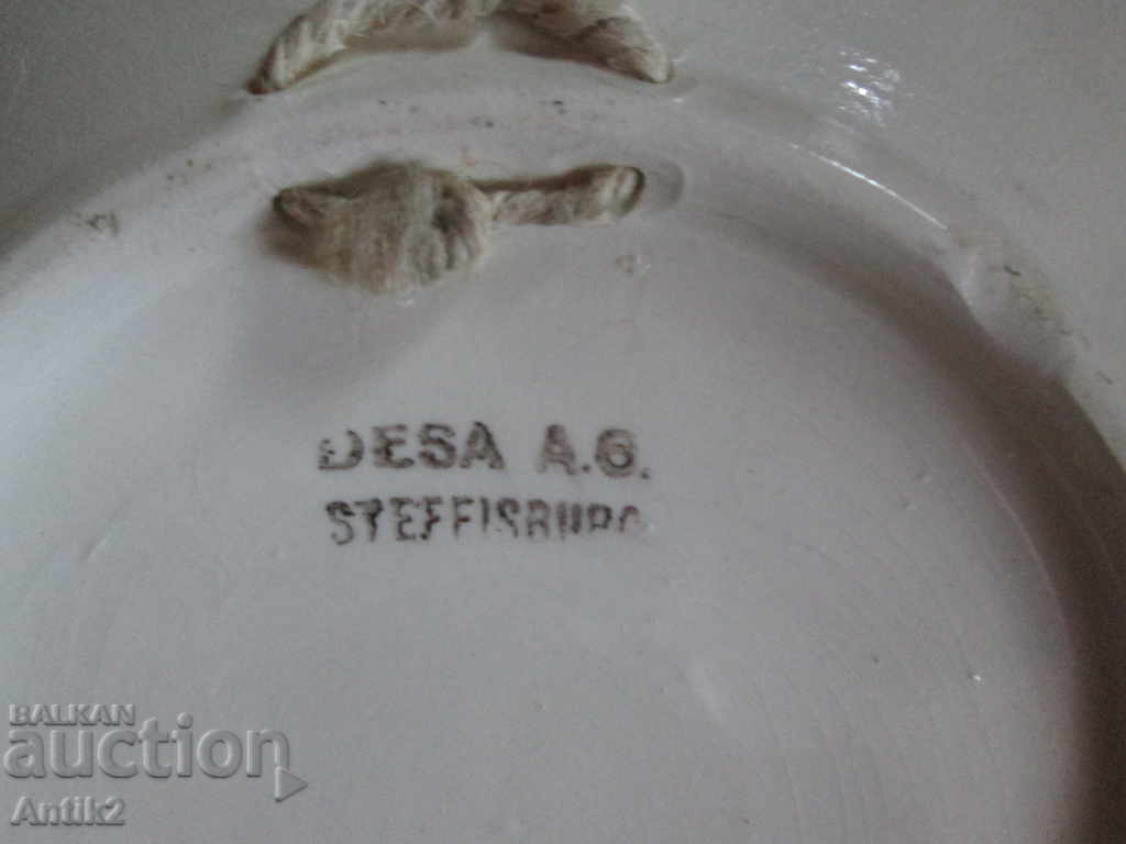 1942 original porcelain decorative plate marked - 5 1942 original porcelain decorative plate marked - 5