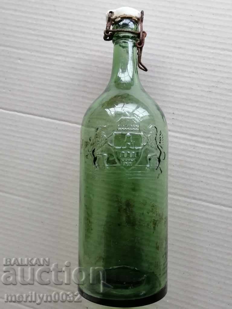 O sticlă maghiară veche sticlează 1 litru de sticlă