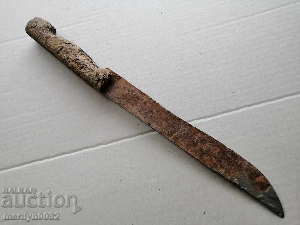 Old hand forged butcher dagger kulak