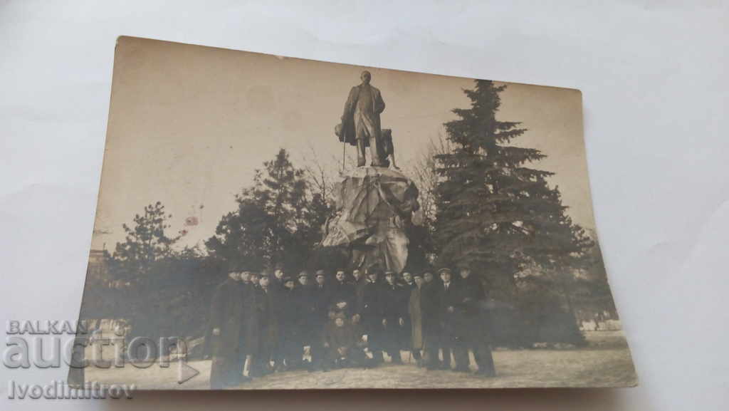 Postcard Photo in front of the 1939 monument