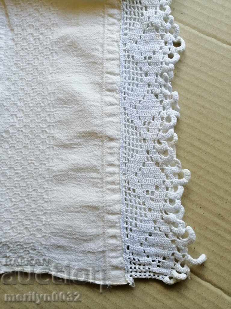 Old linen cloth with lace kenar 140 / 47cm - 5 Old linen cloth with lace kenar 140 / 47cm - 5