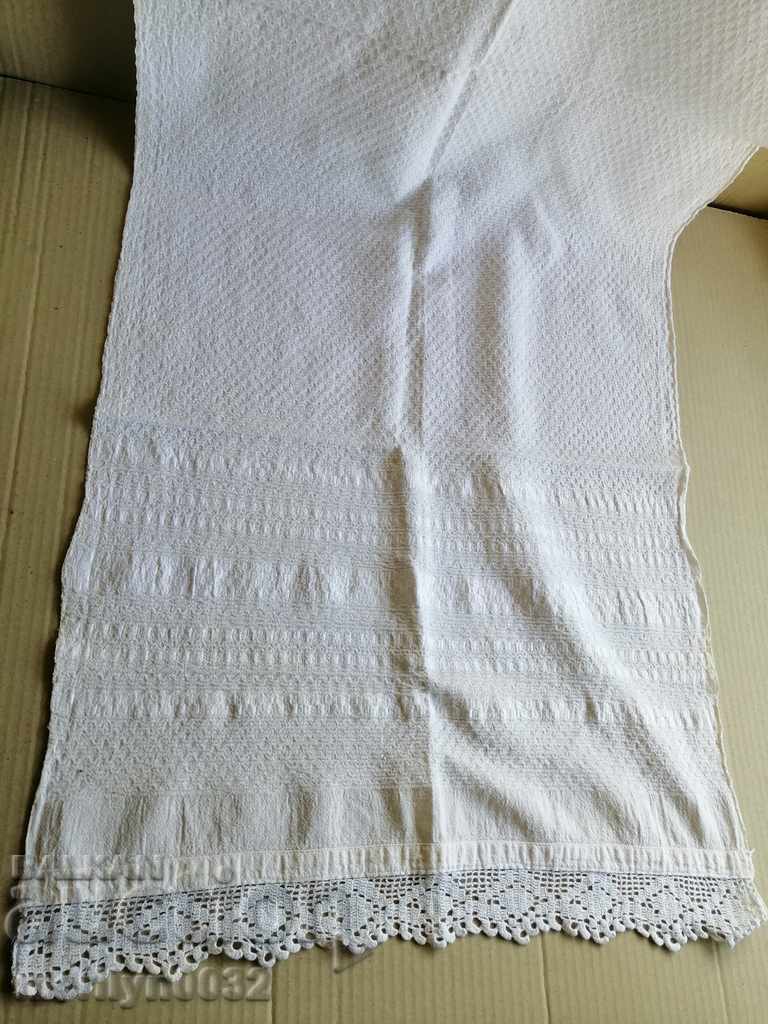 Old linen cloth with lace kenar 140 / 47cm - 6 Old linen cloth with lace kenar 140 / 47cm - 6